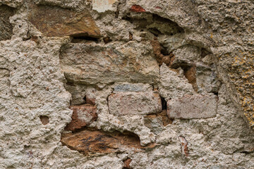 The color texture of the wall of an old house.