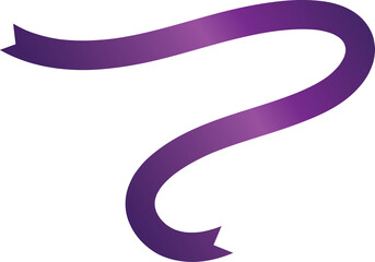 Purple Ribbon Curl