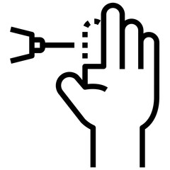 synthetic tissues outline style icon