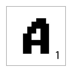 Obraz premium Pixel Alphabet A