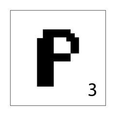 Pixel Alphabet P