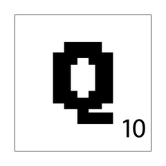 Obraz premium Pixel Alphabet Q