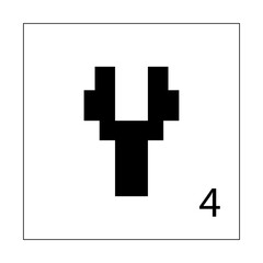 Pixel Alphabet Y