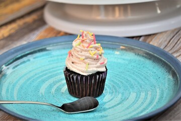 Cup cake with cream