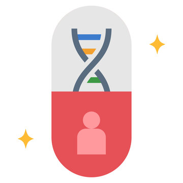 Personalized Medicine Flat Style Icon