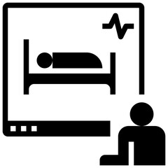 telemedicine glyph style icon