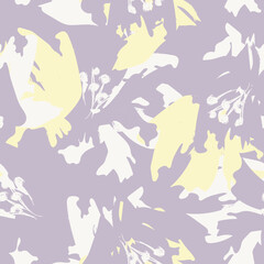 Fototapeta premium Floral Brush strokes Seamless Pattern Design