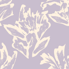Floral Brush strokes Seamless Pattern Design