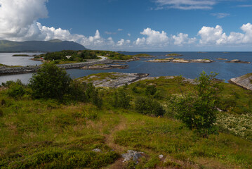 Dramatic coastlines around the Atlantic Road leading you to the edge of the Atlantic ocean, Norway