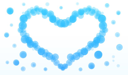 Blue Painted Splat Heart Circle Background