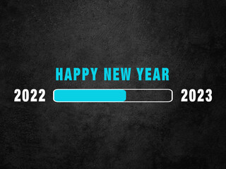 happy new year 2022, 2023 and new year eve greetings screen.