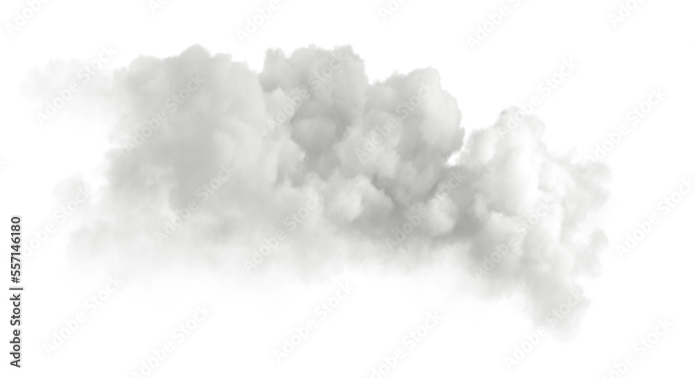 Poster white soft downy clouds fluffy isolated on transparent backgrounds 3d rendering