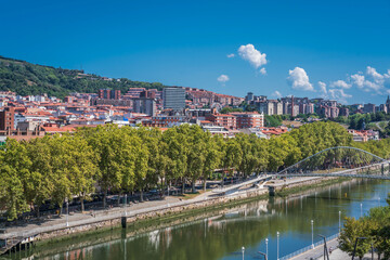 Cityscapes and buildings in Bilbao, Basque Country of Spain