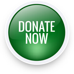 Donate icon in realistic button style. Donation signs illustration.