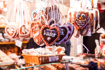 Nuremberg, Christkindlesmarkt Christmas Market winter fair in Bavaria, Germany