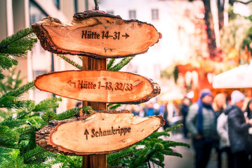 Salzburg, Austria. Christkindlmarkt, the Salzburger Advent, december winter celebration.
