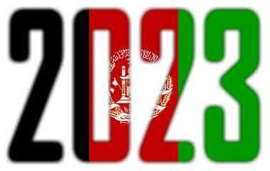 2023 - With the Flag of Afghanistan