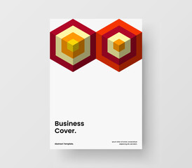 Fresh corporate identity design vector layout. Bright mosaic pattern placard illustration.