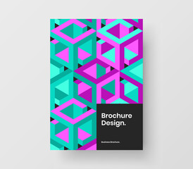 Abstract cover A4 design vector illustration. Clean geometric tiles flyer concept.