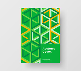 Abstract pamphlet vector design layout. Premium mosaic tiles leaflet concept.