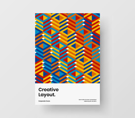 Trendy company cover design vector concept. Premium geometric pattern annual report illustration.