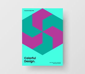 Bright leaflet vector design layout. Minimalistic mosaic shapes cover concept.