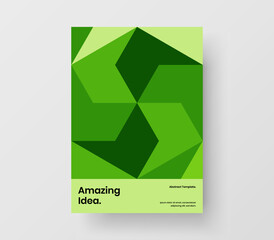 Fototapeta premium Clean mosaic tiles handbill layout. Creative postcard A4 vector design concept.