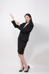 Portrait of successful business asian over white background