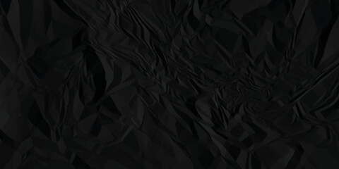 Black paper texture . Dark black wrinkled paper texture. Black crumpled paper texture . Black crumpled and top view textures can be used for background of text or any contents . 