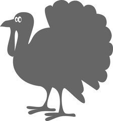 Simple turkey for logo, emblems