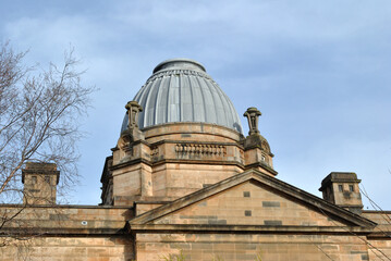 Fototapeta na wymiar Cupola on Old Classical Stone Victorian Building 