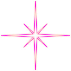 Pink Neon Sign Star Shaped Light