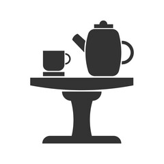 Tea icon. Teapot and cup vector ilustration. 
