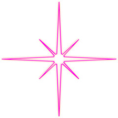 Pink Neon Sign Star Shaped Light