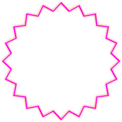 Fototapeta na wymiar Pink Neon Sign Star Shaped Light