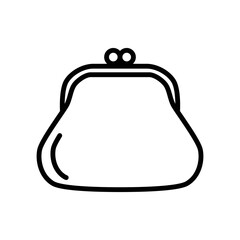 Woman wallet icon vector design template