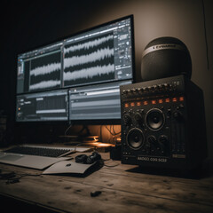 Fototapeta premium music studio 