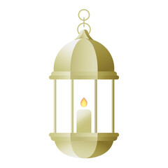 Lantern lamp Islamic ornament on Ramadan Kareem illustration 02