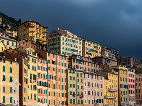 Waterfront buildings in Camogli town