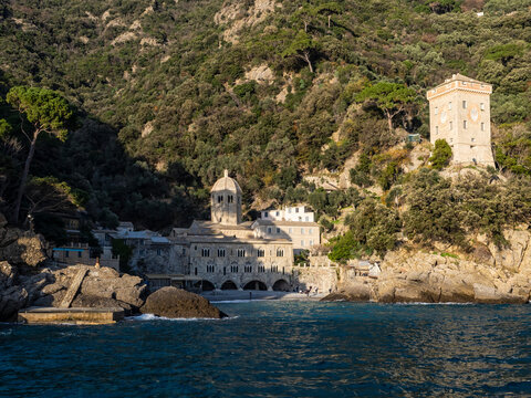 The monastery of San Fruttuoso in Liguria