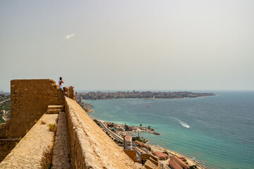 View from the castle of Santa Barbara in Alicante. June 2022 Alicante, Andalusia - Spain