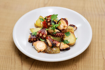 Spanish grilled octopus with potatoes