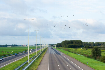 Fototapeta na wymiar Overview of A4 highway