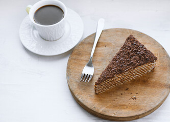close up of home cooked cake on wooden desk