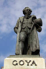 Goya statue at Prado Museum, Madrid, Spain