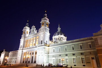 Fototapeta na wymiar Cathedral of Santa MarÃ­a la Real de La Almudena, Madrid, Spain