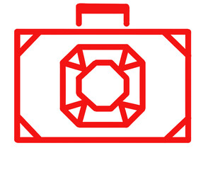 RED SUITCASE CLIP ART
