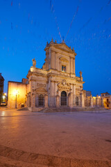Fototapeta na wymiar The Basilica di Santa Maria Maggiore in Ispica, Sicily, Italy