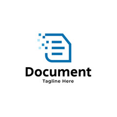 Digital document logo illustration design vector