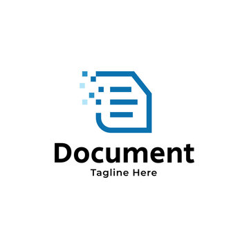 Digital document logo illustration design vector